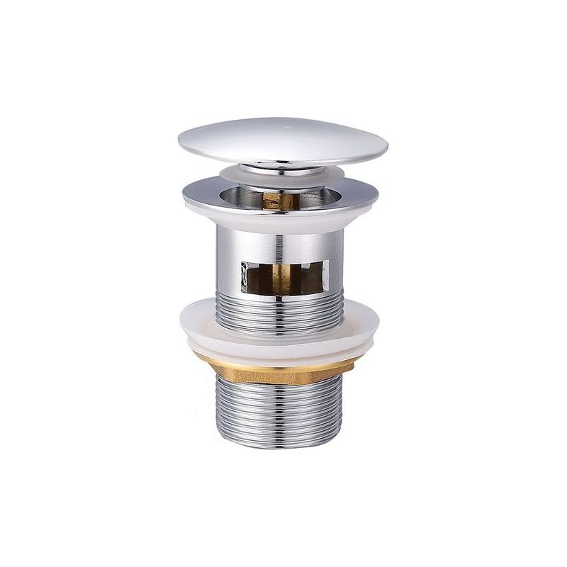 Taishengda-universal-ablaufgarnitur Mit Überlauf Click Clack Pop-up Ablaufgarnitur 1 1/4" Gewinde Ablaufventil Mit Dichtungen Für Waschbecken Und Waschbecken Chrom (ablauf Mit Überlauf)