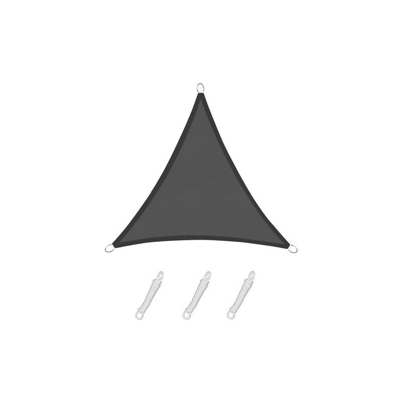 Taishengda Dreieckiges Sonnensegel 3x3x4,25 M, Graphitfarbe, Wasserdichtes Gewebe Mit 95 % Uv-schutz, Für Den Außenbereich, Garten, Terrasse Und Pool