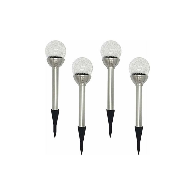 Taishengda Solar-gartenleuchten Für Den Außenbereich, 4er-pack Rgb-led-solar-gartenkugelleuchten Mit Farbwechsel, 6-10 Stunden Leuchtdauer