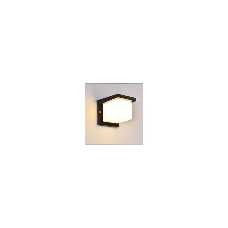 Taishengda – Moderne 12-w-led-wandleuchte, Ip65 Wasserdicht, Für Den Innen- Und Außenbereich Geeignet, Typ F, 4000 K Neutralweißes Licht, Abmessungen: L 16 X B 19 X H 16 Cm