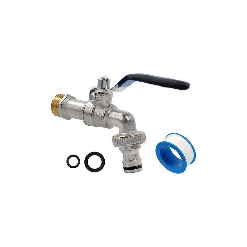 Taishengda 1/2" Gartenwasserhahn Für Den Außenbereich – Hochwertiger Gartenwasserhahn, Frostbeständig (-10 °c), Hitzebeständig (120 °c), Rostfrei, Geeignet Für Garten, Waschmaschine Und Regenwassertan