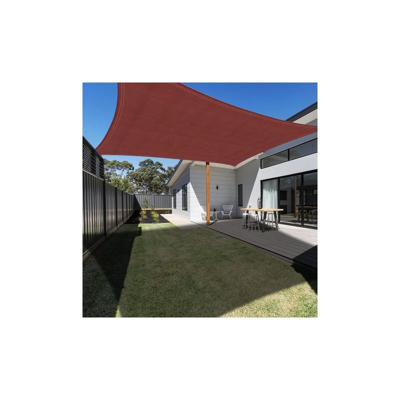 Taishengda Rechteckiges Sonnensegel 3x4m, Ziegelrot, Wasserdicht, Uv-schutz, Für Garten, Terrasse, Patio Und Pool, Inklusive Seil