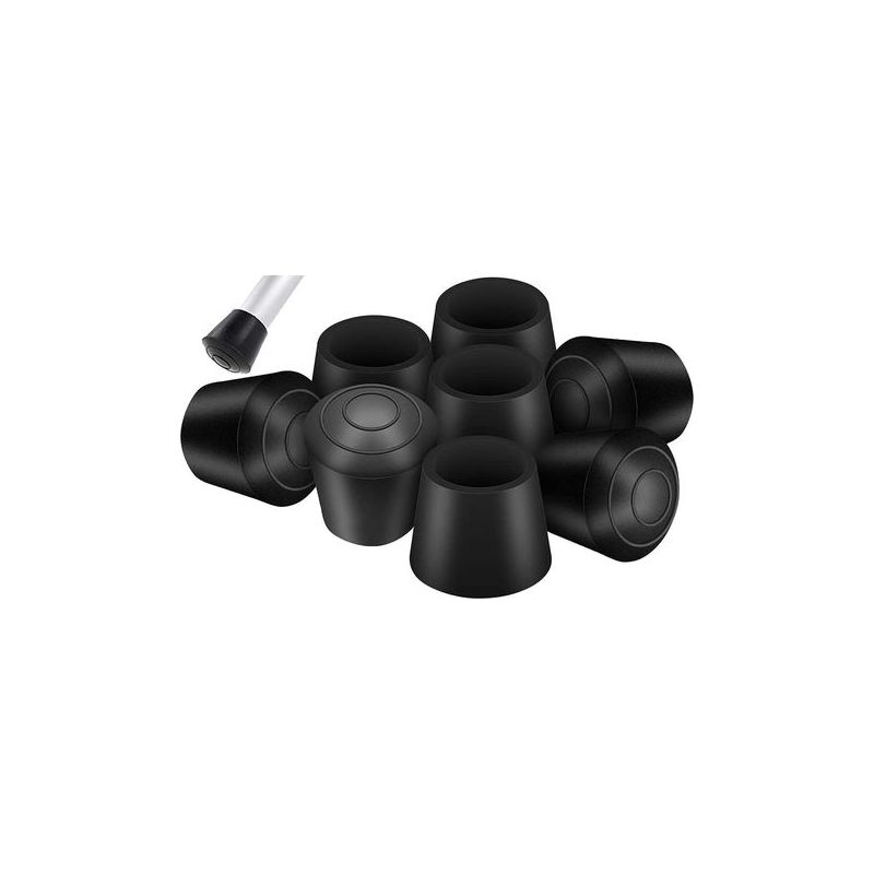 Taishengda – 8er-pack Stuhlbeinschoner, Gummikappen Für Stuhlbeine, Runde Stuhlbeinschoner, Stuhlkappen, Schwarz, 14 Mm Innendurchmesser