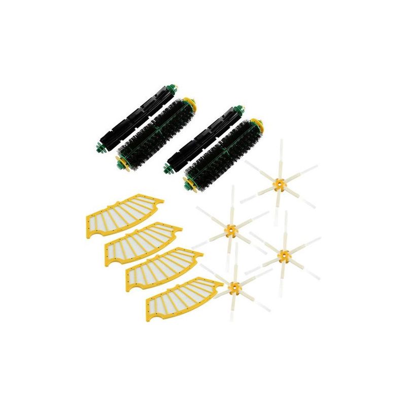Taishengda Komplettes Mittleres Set Mit 6-fach Verzweigter Seitenbürste Für Irobot Roomba 505 510 520 521 530 531 532 533 534 535 536 540 550 555 560