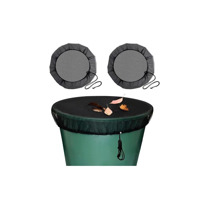 Taishengda – 2er-set Schutznetze Für Wasserfässer – 95 Cm – Kordelzug – Insektensicher – Strapazierfähiges Synthetikmaterial