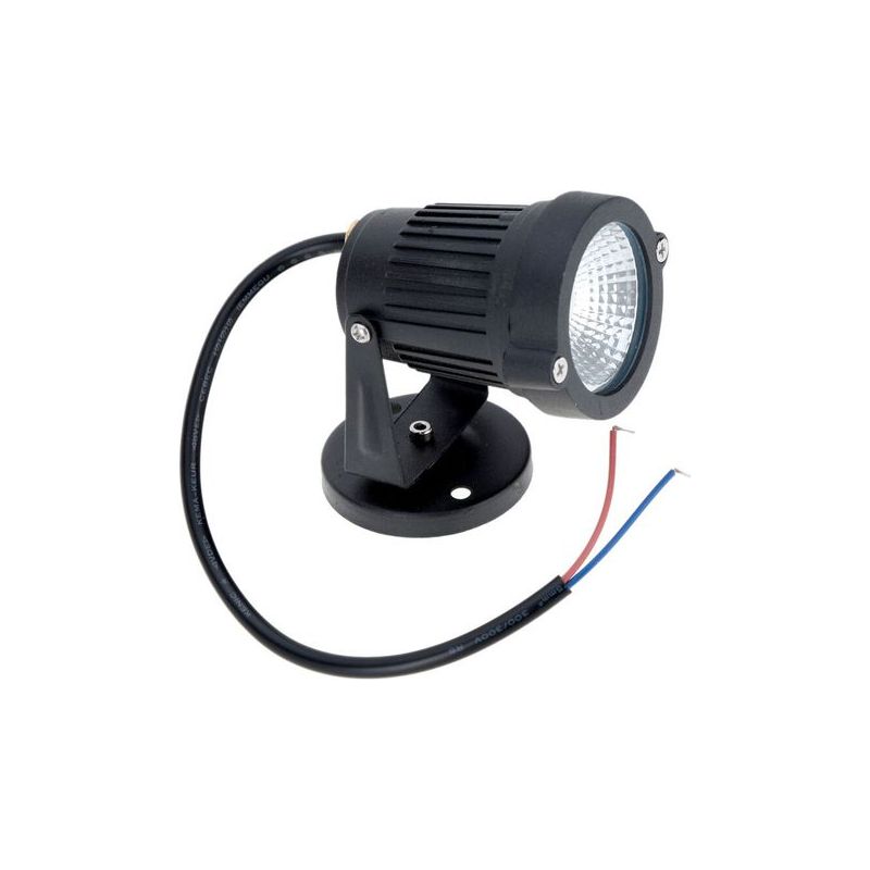 Taishengda Led-gartenstrahler Aus Schwarzem Aluminium, 5 W, 85–265 V, Warmweiß