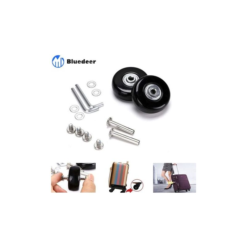 Taishengda 50-mm-kofferrollen – Schwerlast Bis 51 Kg – Geräuscharmes Gummi – 2er-set Lenkrollen Für Gepäck