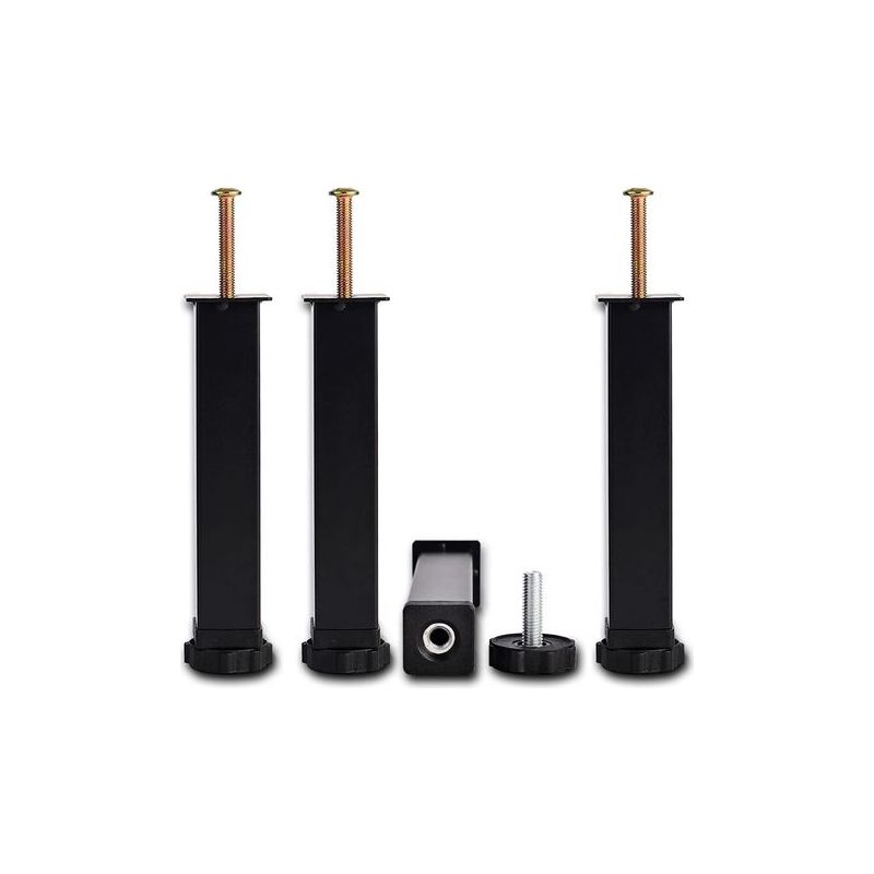 Taishengda Verstellbare Schwarze Bettbeine 15-35 Cm – Kaltgewalzter Stahl – 4er-set – Tragkraft 100 Kg – Kompatibel Mit Vorgebohrten Rahmen