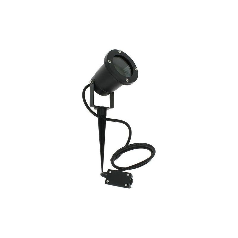 Taishengda Schwarze Aluminium-erdspießleuchte Ip65 – Für Gu10-leuchtmittel Bis Max. 35 W – Inkl. 1,2 M Kabel – Langlebige Außenbeleuchtung