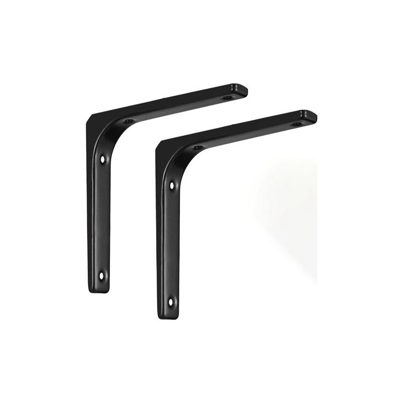 Taishengda – 2 Stück Regalwinkel, Robuste Wandwinkel, L-förmige Wandregalwinkel, 150 X 125 Mm, Regalbefestigungswinkel, Schwarze Wandregalhalterung