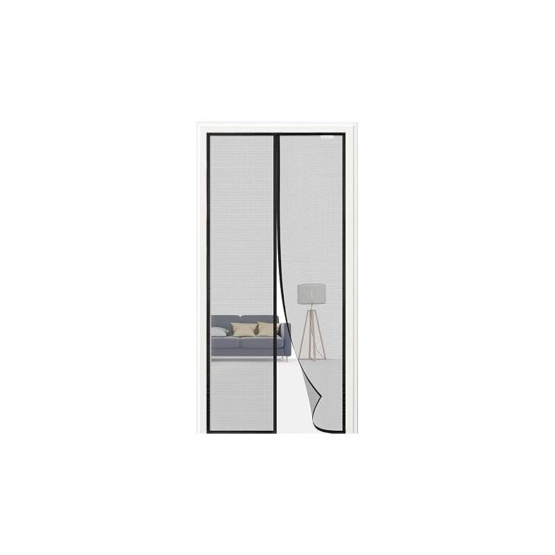 Taishengda Magnetisches Moskitonetz Für Balkontüren, Kein Bohren Erforderlich, Geeignet Für Balkontüren, Terrassentüren Und Fenstertüren, Schwarz, 160 X 220 Cm