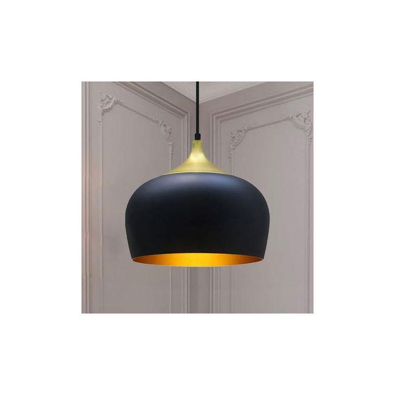 Taishengda Kreis Deckenpendelleuchte Ø 30 Cm – Moderne Pendelleuchte Mit Metallschirm – Vintage-industrie-pendelleuchte Für Küche, Esszimmer, Wohnzimmer, Flur Und Mehr – N