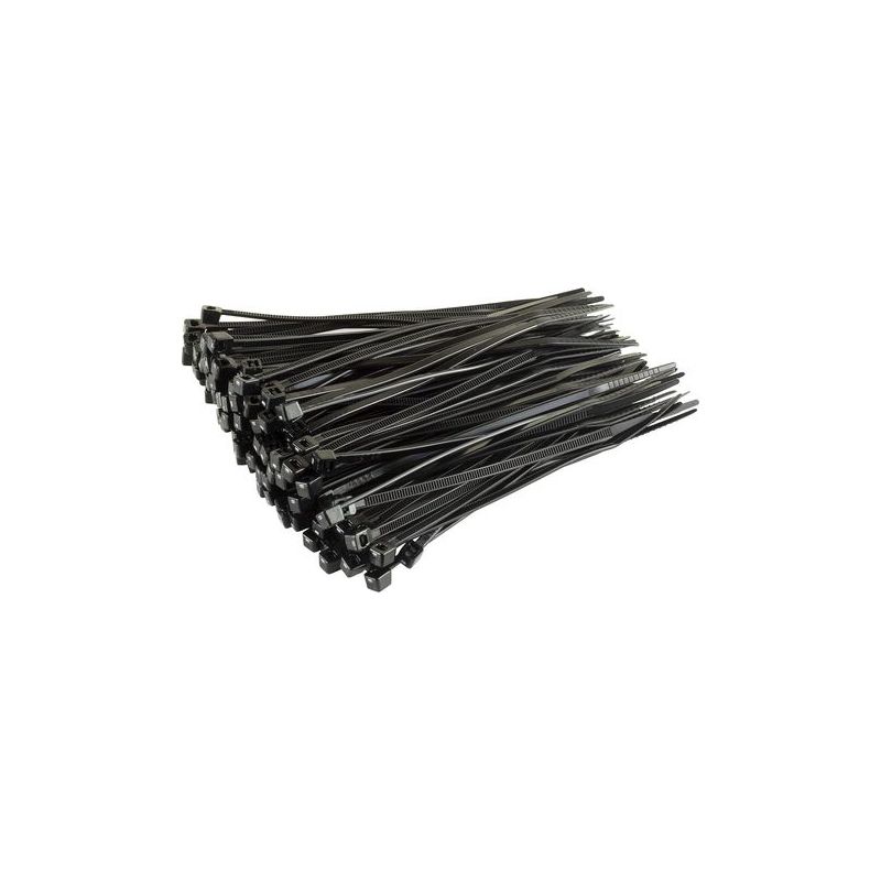 Taishengda – 250 Stück Kleine Kabelbinder Aus Kunststoff, Schwarze Kabelbinder, Serie 5, Länge 350 Mm