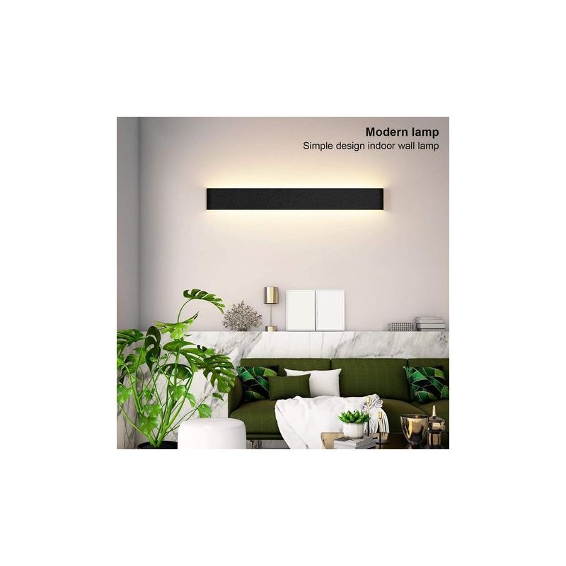 Taishengda-3er-pack Schwarze Led-wandleuchten Für Den Innenbereich, 31 Cm Wandleuchte, 3000 K Warmweiß, Moderne Wandleuchten Mit Auf- Und Abwärtsbeleuchtung, 12 W Wandleuchte Für Schlafzimmer, Wohnzim