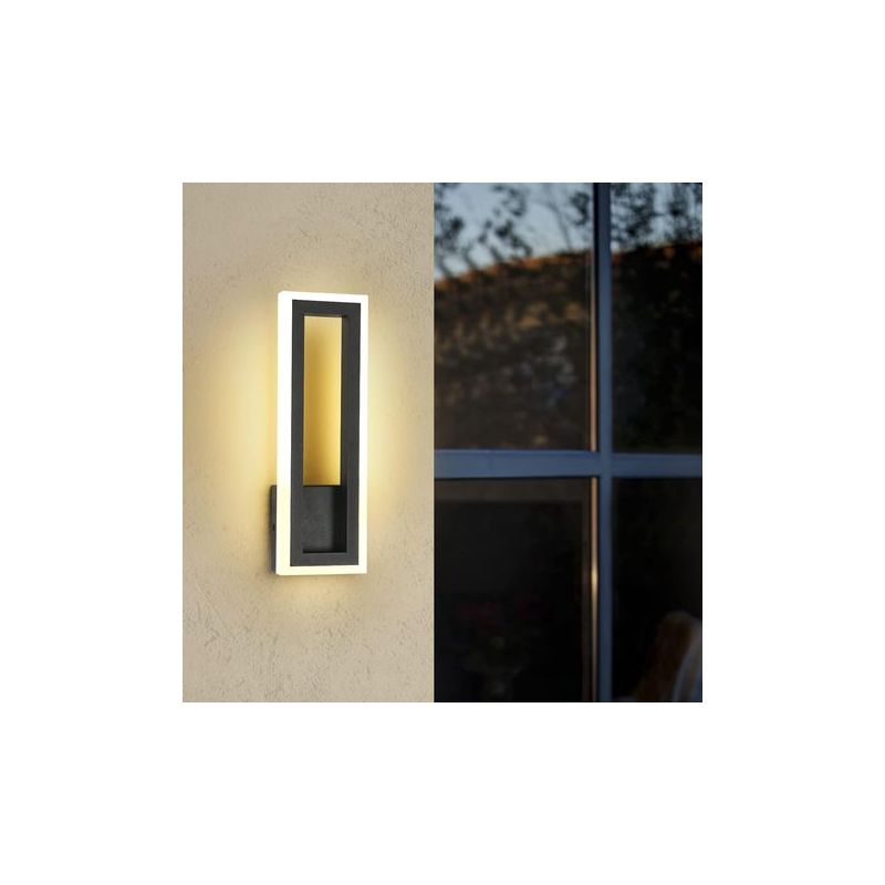 Taishengda – Wandleuchte Für Den Innen- Und Außenbereich, Moderne, Wasserdichte Led-wandleuchte (ip65), Warmweißes Licht (3000 K), Aluminium, Für Terrasse, Garten, Garage, Schlafzimmer, Wohnzimmer, Sc