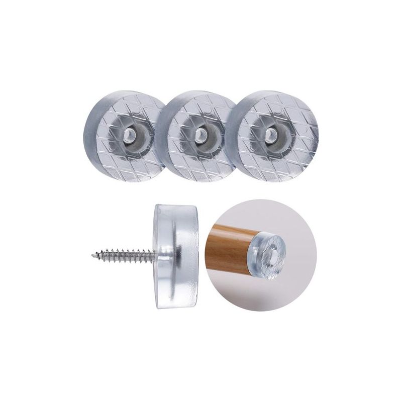 Taishengda-20 Runde, Rutschfeste Gummigleiter Mit 18 Mm Durchmesser Für Möbel, Stühle, Sofas, Tische Und Parkettböden Zur Reduzierung Der Schallübertragung.