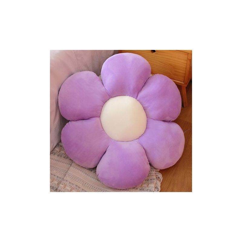 Taishengda – Plüschkissen In Blumenform – Bodenkissen – Stuhlkissen – Für Haus Und Garten – Lila – 30 Cm