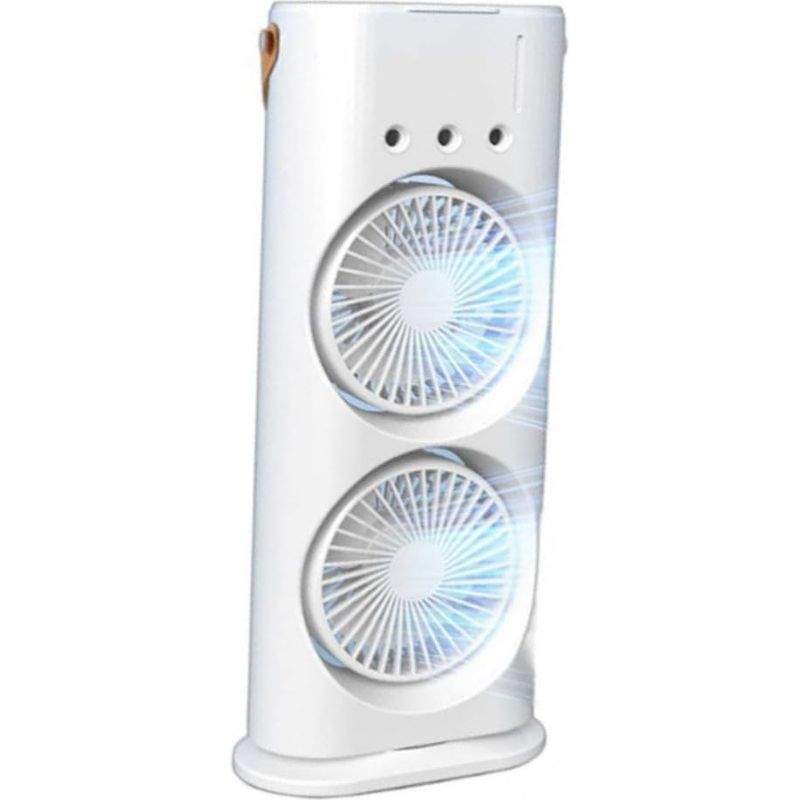 Kopfventilator Mit Regulierbarem Luftbefeuchter, Tischventilator, 3 Einstellungen, Farbige Beleuchtung, Tragegriff, Geeignet Für Zuhause, Büro Und Camping.