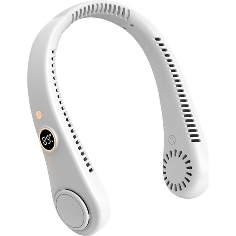 Tragbarer Nackenventilator, Freihändig, Ohne Rotorblätter, Wiederaufladbar, Helmdesign, Usb-betriebener Ventilator Für Damen Und Herren, 5 Geschwindigkeitsstufen