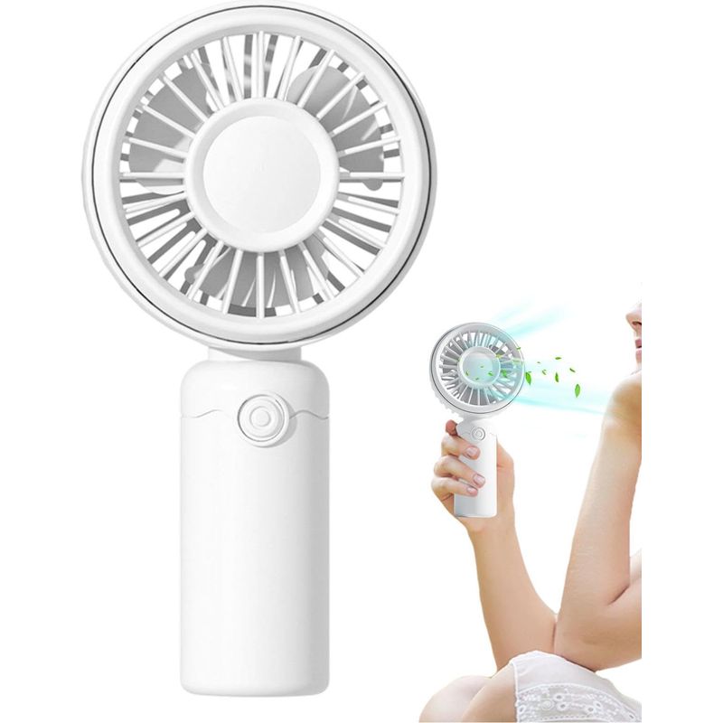 Tragbarer Mini-ventilator Mit 3 Geschwindigkeitsstufen, Leiser Tischventilator, Mini-ventilator Mit 500-mah-akku, Akkulaufzeit 1–3 Stunden