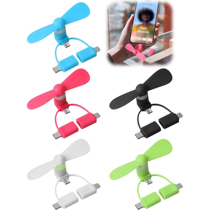 Stück 3-in-1 Mini-usb-ventilatoren, Tragbarer Kleiner Universalventilator, Leiser Ventilator Für Sommergeräte, Mini-ventilator Für Iphones Und Android-handys Mit Micro-usb-anschluss