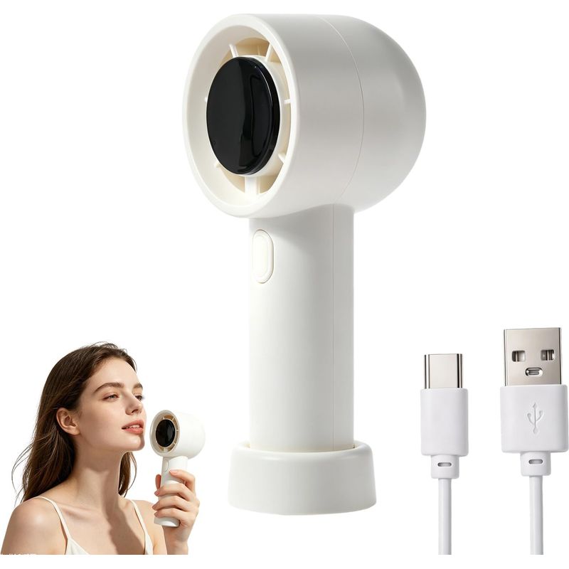 Mini-handventilator Mit 500-mah-akku, Bis Zu 18 Stunden Akkulaufzeit, 1–100 Geschwindigkeitsstufen, Leiser Und Leistungsstarker Betrieb, Ideal Für Reisen, Outdoor-aktivitäten, Camping Und Strand