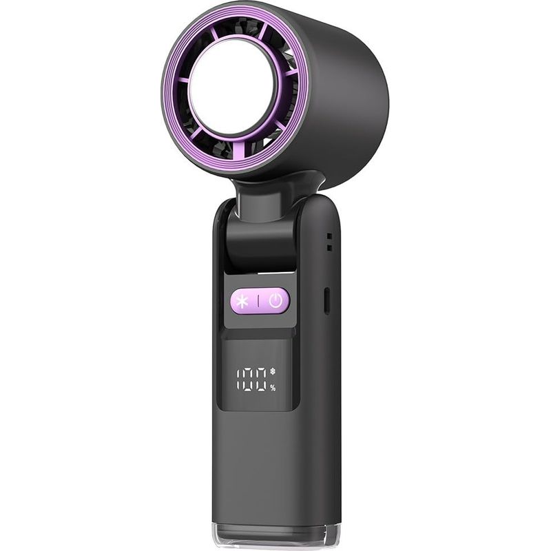 Mini-hochgeschwindigkeitsventilator, 100-watt-turbo-usb-eisventilator Für Outdoor-camping Und Reisen (schwarz)