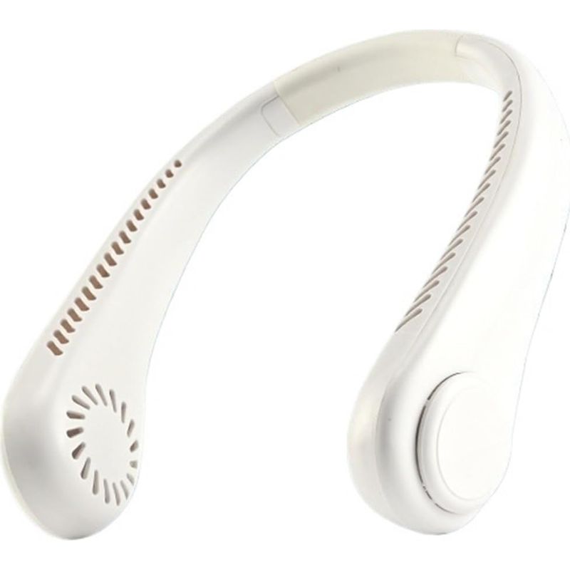 Tragbarer Nackenventilator, Mini-nackenventilator Ohne Rotorblätter, Leicht Und Leise, Mehrfarbig (weiß, 1 Stück)