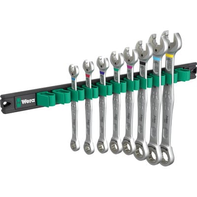 Wera 9632 Magnetleiste Joker Imperial 1 Maul-Ringratschenschlüssel-Satz, 8-tlg.