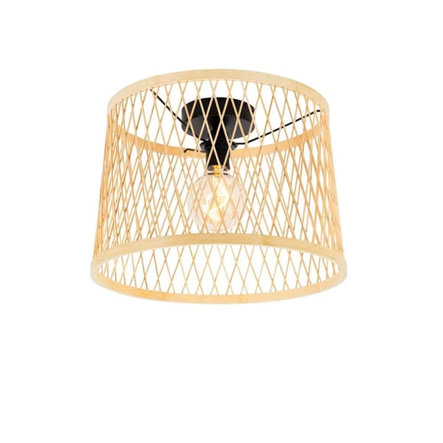 Ländliche Deckenleuchte Rattan 40 cm IP44 - Calamus