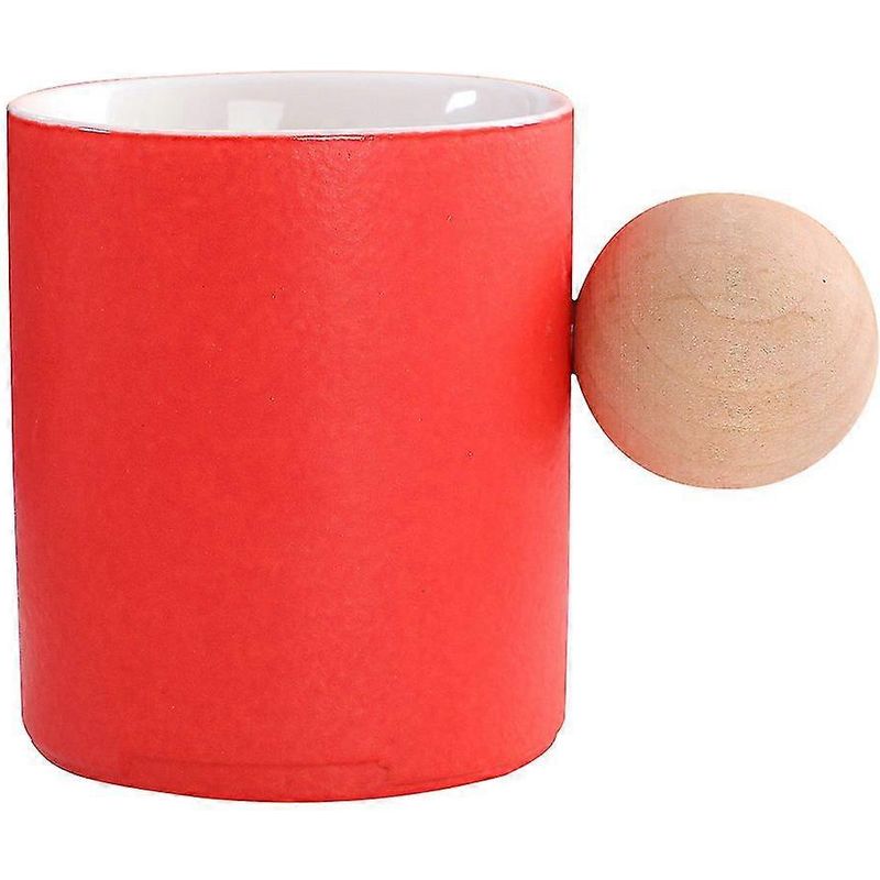 Keramikbecher Mit Originalem Holzgriff, 230 Ml (7,7 Oz) Für Kaffee, Tee, Cappuccino, Heiße Schokolade