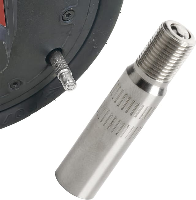 Reifenventilverlängerung, Verlängerungsadapter, Aufblasspitze für Elektroroller, Aluminiumlegierung, verlängert, 39 mm, kompatibel mit xiaomi M365,