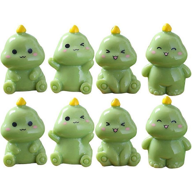 Set Mit 8 Mini-dinosaurierfiguren Aus Kunstharz, Dekorative Miniaturen Für Garten Oder Hof.