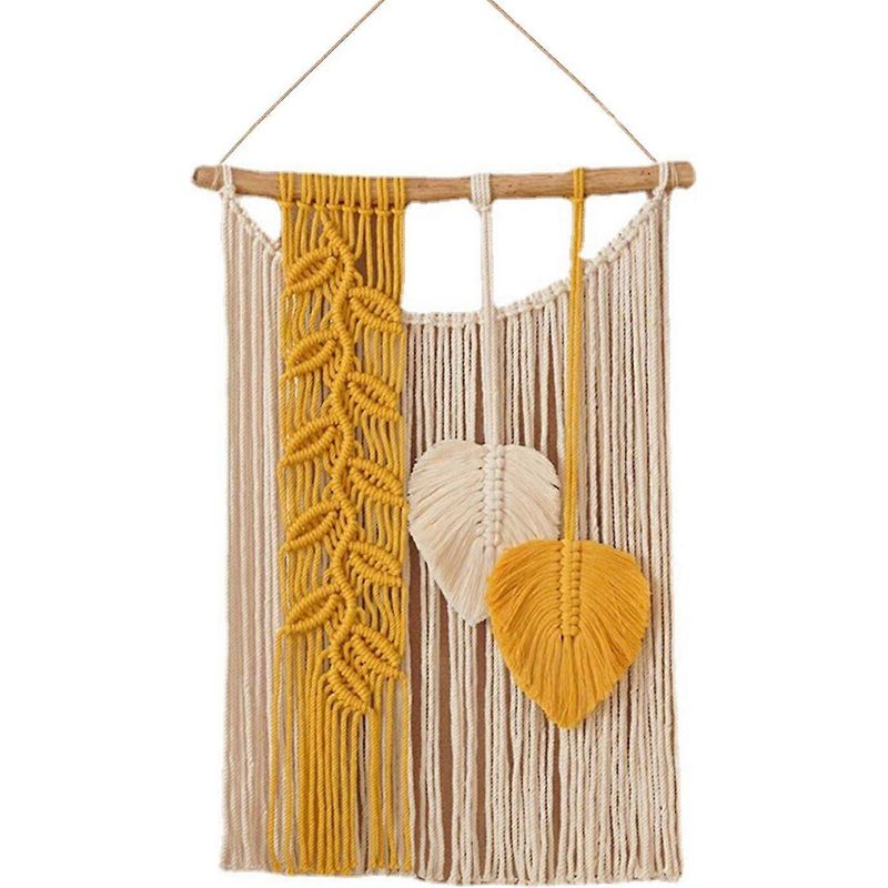 Wandbehang Im Bohemian-chic-stil Aus Makramee, Gewebter Wandteppich Mit Quasten, 38 X 69 Cm (15 X 27 Zoll).