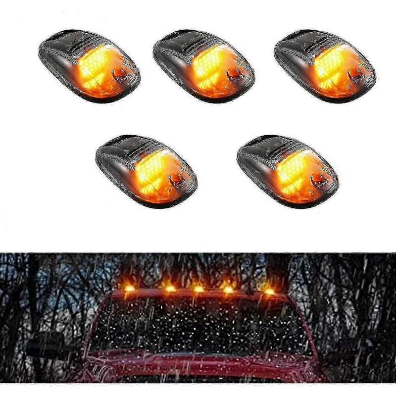 Solarbetriebene Fahrerhausleuchten Für Lkw, 5 Led-fahrerhausleuchten, Led-dachmarkierungsleuchten, Kabellose Dachmarkierungsleuchten