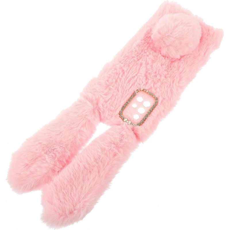 Entzückende, Hasenförmige Handyhülle Mit Strasssteinen, Warme, Stoßfeste Plüschhülle, Kompatibel Mit Galaxy A71 (rosa)