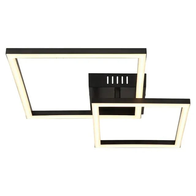 Globo Lighting - Deckenleuchte Wohnzimmerlampe Designleuchte led schwenkbar schwarz matt opal