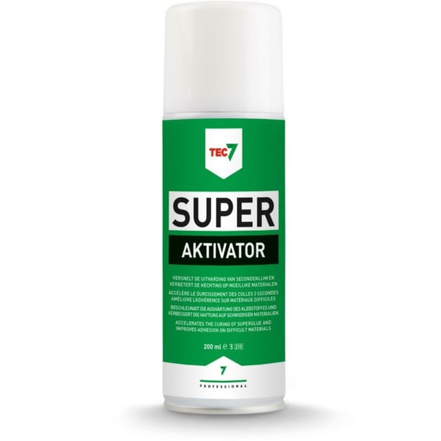 Tec7 - Super Aktivator Aushärtungsbeschleuniger für Super Sekundenkleber (200 ml Sprühdose) - 501105000