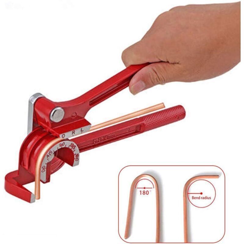 Cintreuse Manuelle 3-en-1 Pour Tubes 1/4'' 5/16'' 3/8'' – Courbure Jusqu'à 180° – Alliage Aluminium – Pour Cuivre, Laiton, Acier À Paroi Fine