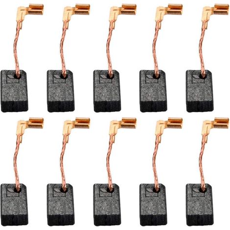 Lot De 10 Balais De Charbon 6×9×13 Mm – Compatibles Avec Moteurs Électriques D'Outils (perceuses, Meuleuses, Etc.)