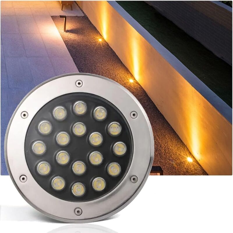 Spots Led De Paysage Au Sol - Spots Extérieurs Enterrés 24 V, Spots Led Encastrés, Projecteurs Au Sol, Lampadaire Led Extérieur Étanche Ip67, Éclairage De Cour De Jardin De Pelouse(white,36w(24v))