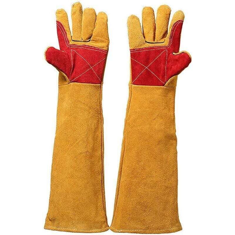 Gants De Manipulation D'Animaux, Gants De Animaux Anti-morsure, Gants De Protection Pour Animaux De Compagnie Pour Chien Chat Manipulation D'Oiseaux Faucon Reptile 45cm Fdc