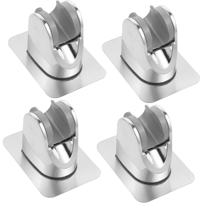 4pièces Support Pommeau Douche Aluminium Sans Perçage Base Fixation Robuste Pour Salle De Bain Installation Facile