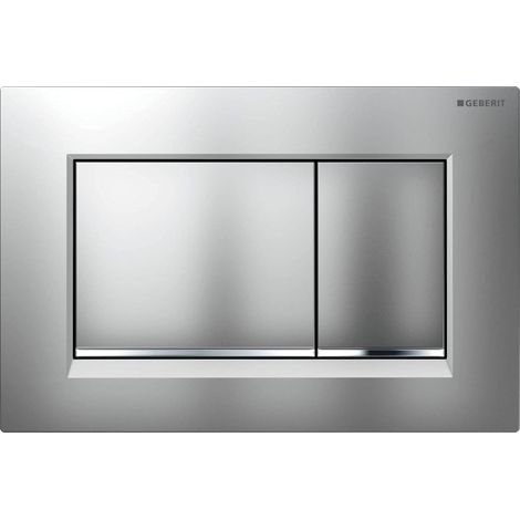 Compatible Geberit Sigma30 115.883.jq.1 Plaque Déclenchement - Rinçage Double Débit Actionnement Frontal Chrome Mat