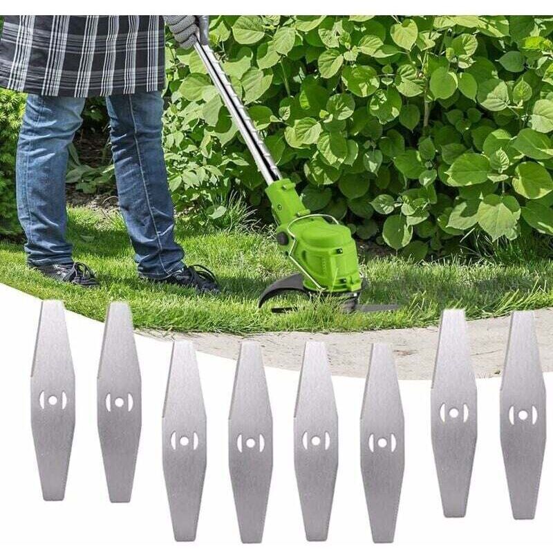 Lame De Débroussailleuse 6 Pouces – Lot De 8 Pièces En Métal – Pour Coupe Précise D'Herbe Et D'Arbustes – Ouverture 5 Mm