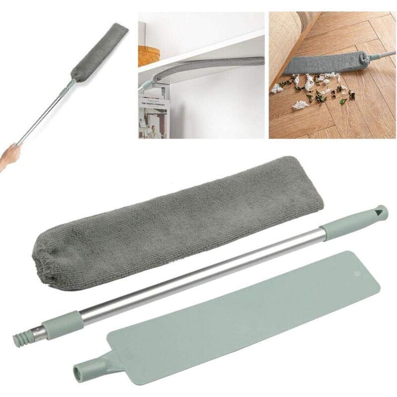 Brosse De Dépoussiérage, Tige Télescopique Réglable, Les Outils Humides Et Secs, Le Ménage Et Le Nettoyage Des Sols,pour Le Fond Du Lit, Canapé, Armoire