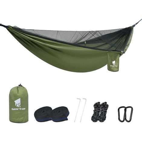 Hamac D'Extérieur Avec Moustiquaire, Capacité De Charge De 300 Kg Pour Camping, Randonnée, Survie, Voyage, Jardin