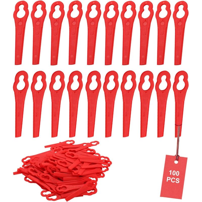 Lot De 100 Lames De Rechange En Plastique Pour Coupe-bordure Rouge Lames De Tondeuse Lame Plastique Coupe Bordure Frt18a Frt18a1 Kunst 46155 Frt20a1 Accessoire