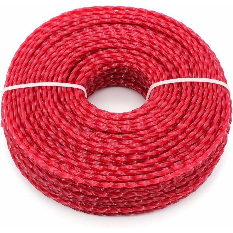 Fil Pour Débroussailleuse Nylon 3.0 Mm – Longueur 15 M – Haute Visibilité Et Agressivité – Compatible Avec Têtes À 2 Ou 4 Lignes - 3mmx15m