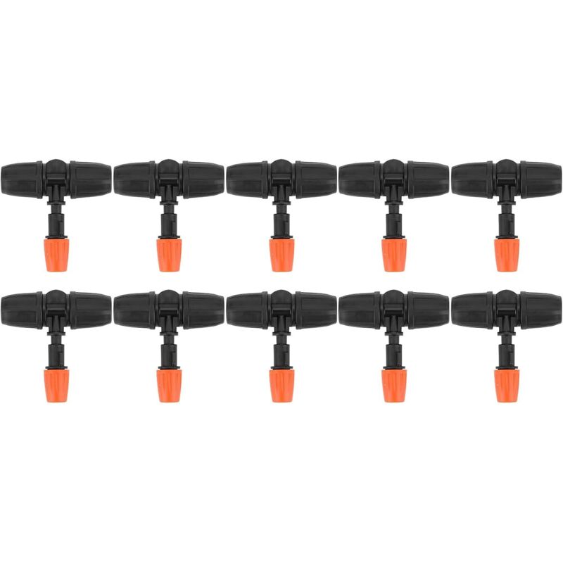 Tee De Jardin De 10 Pièces Avec Buse De Pulvérisation Réglable Pour Accessoires D'Irrigation De Tuyau 8/12
